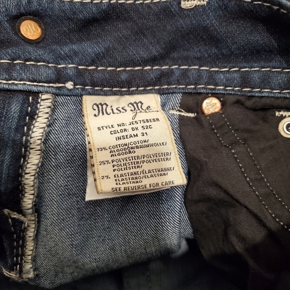 Miss Me Mid Rise Easy Skinny Jeans Embellished Pocket - Picture 4 of 5